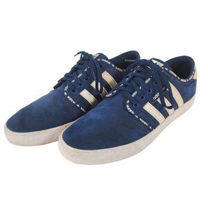 Men's Adidas Suede Blue & White Skateboarding Sneakers Shoes LHV 029005 Size 11